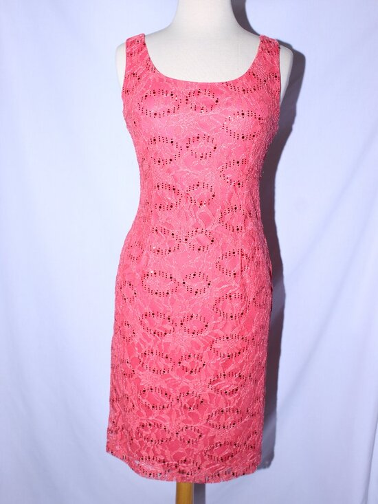 Celavie #2462 Short Lace Formal Mother's Dress With Jacket-Size M- CORAL-NEW - Picture 4 of 7